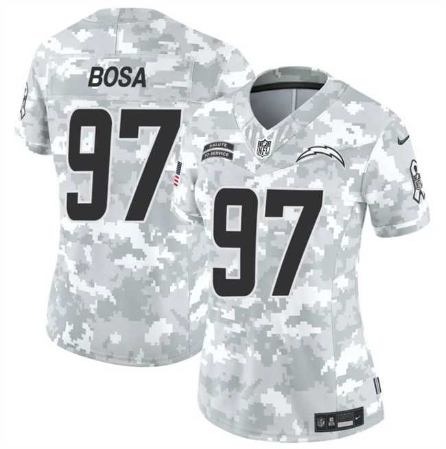 Womens Los Angeles Chargers #97 Joey Bosa 2024 F.U.S.E Arctic Camo Salute To Service Limited Stitched Jersey Dzhi->los angeles chargers->NFL Jersey